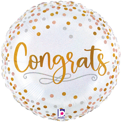 Congrats Dotty Foil Helium Balloon