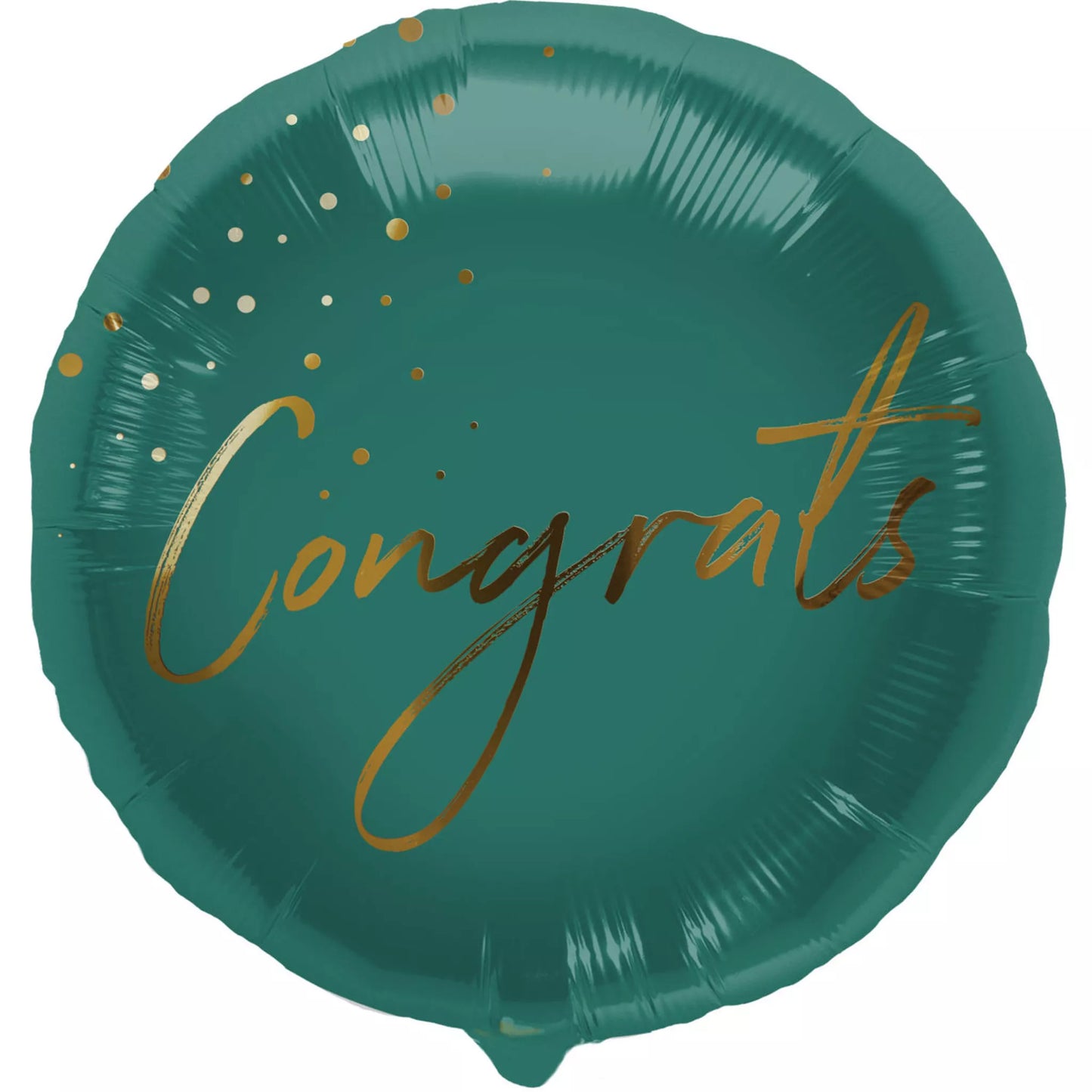 Green & Gold Congrats Foil Helium Balloon