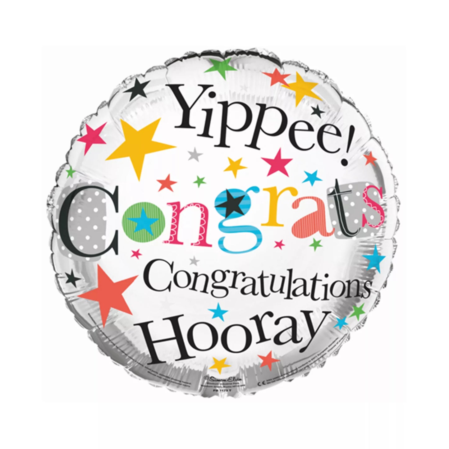 Congratulation Foil Helium Balloon (choice of designs)