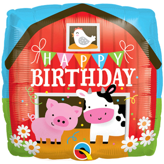 Farm Happy Birthday Foil Helium balloon