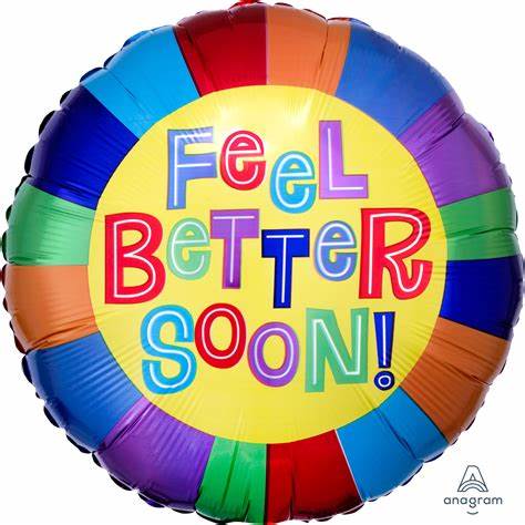 Get Well Soon Foil Helium Balloon (choice of designs)