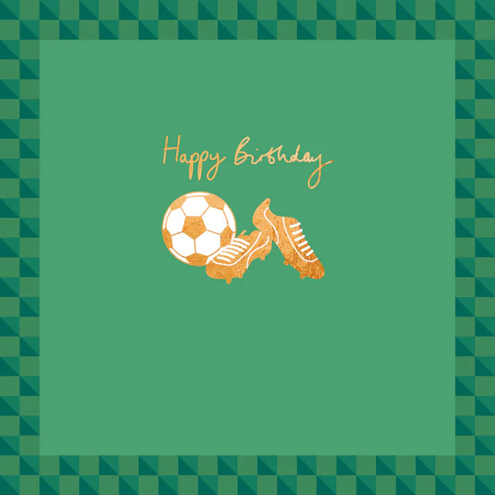Football & Boots Happy Birthday Card