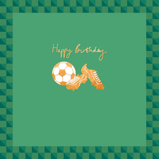 Football & Boots Happy Birthday Card