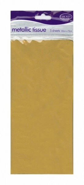 Metallic tissue paper pack of 5 sheets