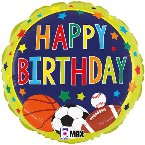 Sporty Happy Birthday Foil Helium balloon