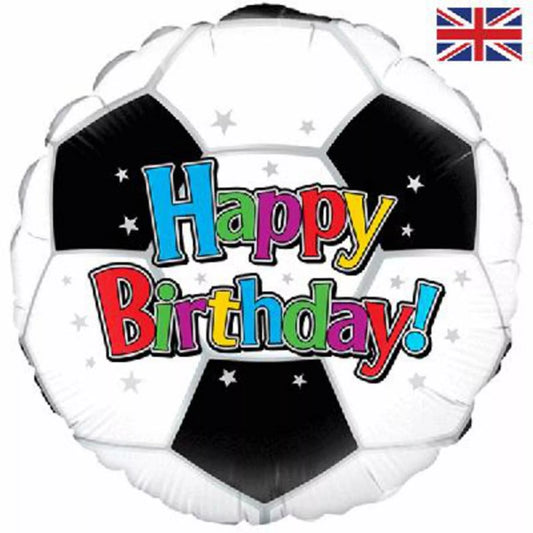 Happy Birthday Football Foil Helium Balloon
