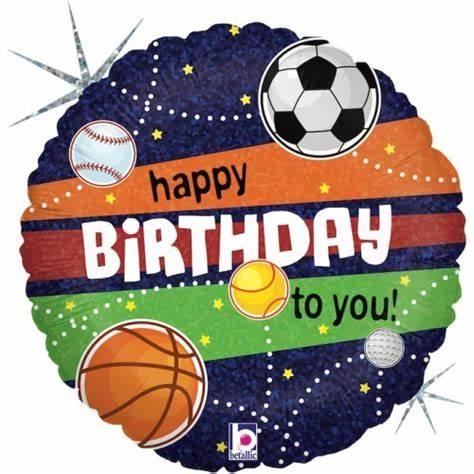 Sports Happy Birthday to you! Foil Helium Balloon