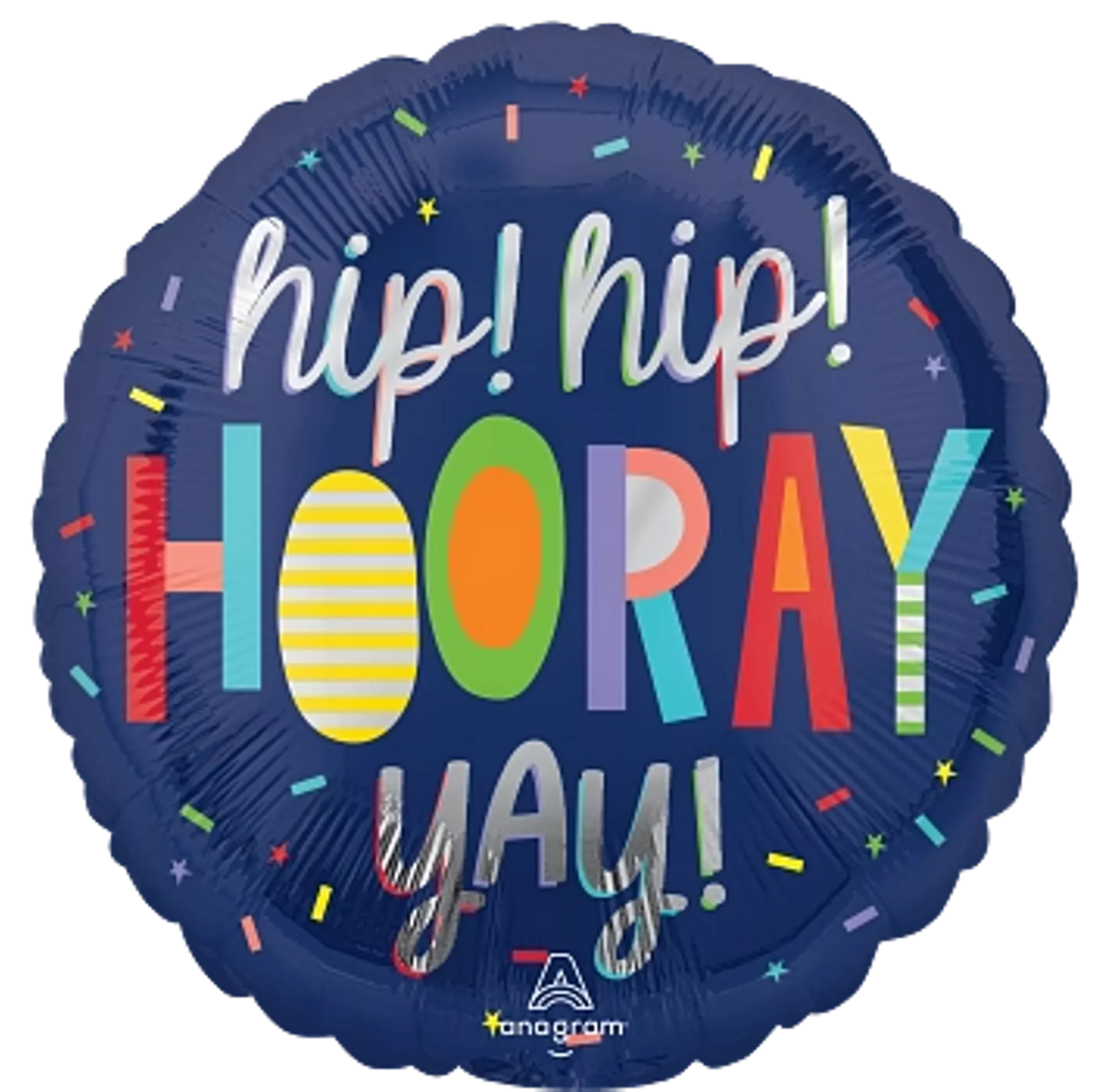 Hip Hip Hooray Yay! Foil Helium Balloon