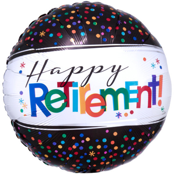 Happy Retirement Foil Helium balloon (choice of designs)