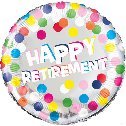 Happy Retirement Foil Helium balloon (choice of designs)