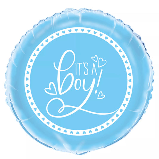 Boy Birth Foil Helium Balloon (choice of designs)