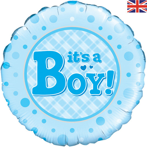Boy Birth Foil Helium Balloon (choice of designs)