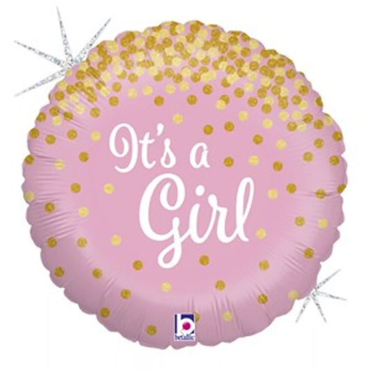 Girl Birth Foil Helium Balloons (choice of designs)
