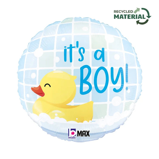 It's a Boy Duck design Foil Helium Balloon