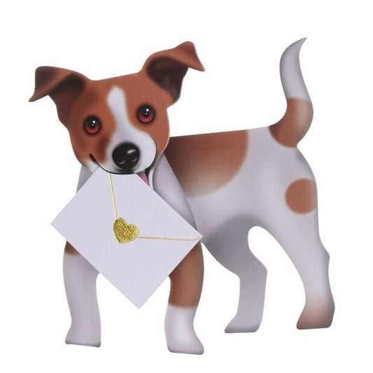 Special Delivery Card Riley the Jack Russell 3D