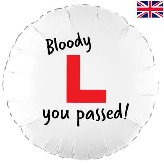 Bloody L you passed! Helium Foil Balloon