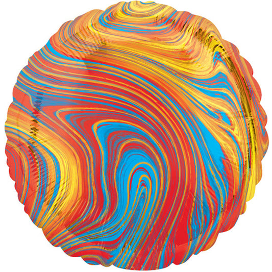 Multi coloured Round Foil Helium Balloon