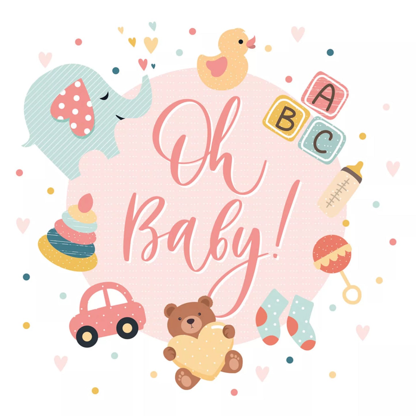 New Baby Girl Greeting Card (choice of designs)