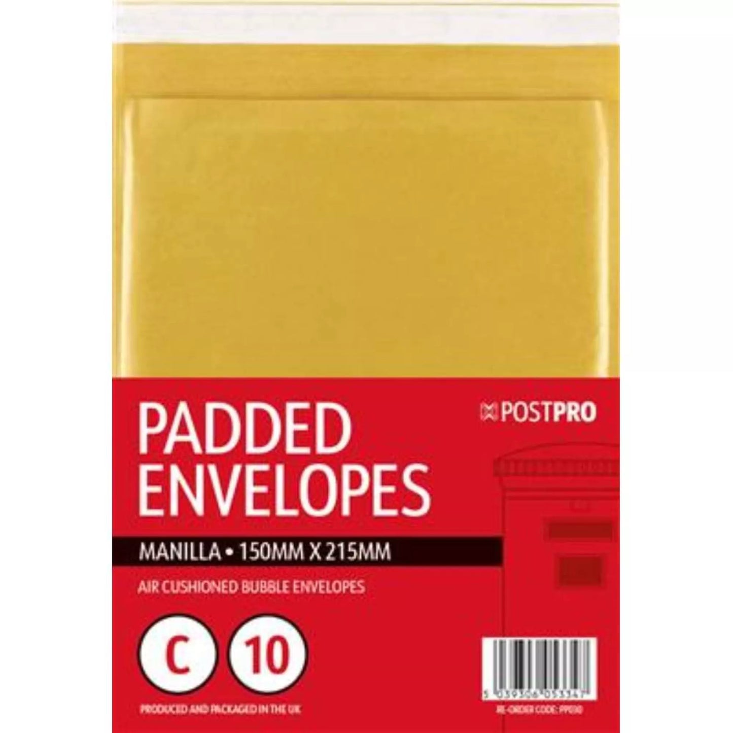 Jiffy/Padded/Bubble envelopes Manilla pack of 10