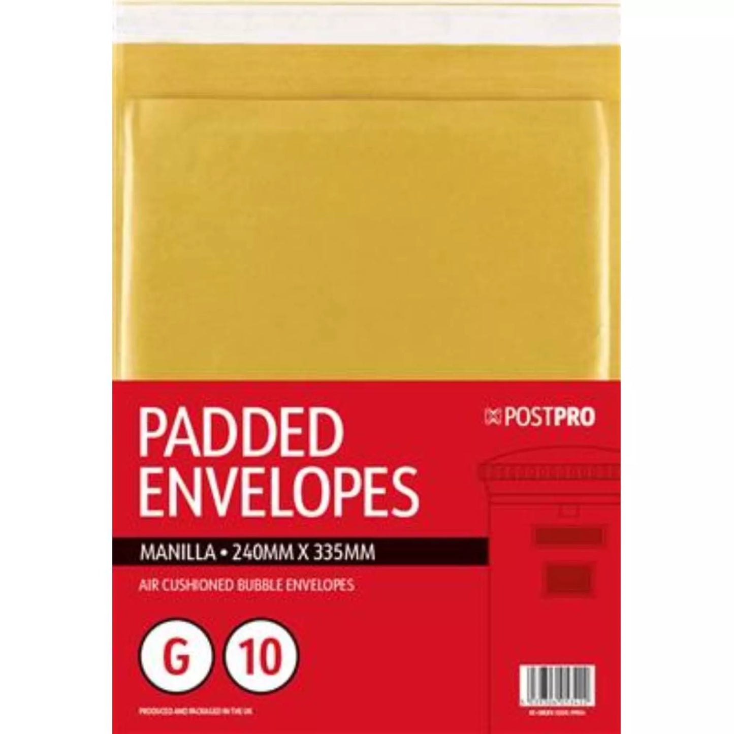 Jiffy/Padded/Bubble envelopes Manilla pack of 10