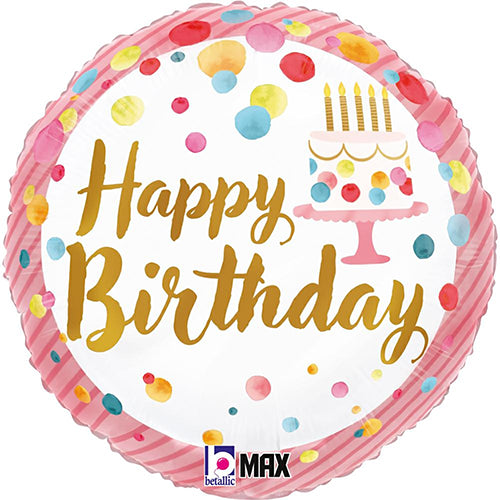Happy Birthday Party Time Foil Helium Balloon
