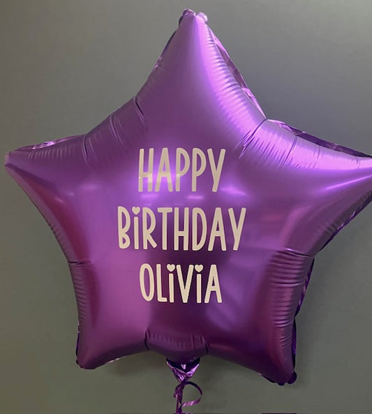 Star shaped foil balloons