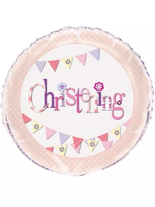 Girl christening Foil helium Balloon (choice of designs)