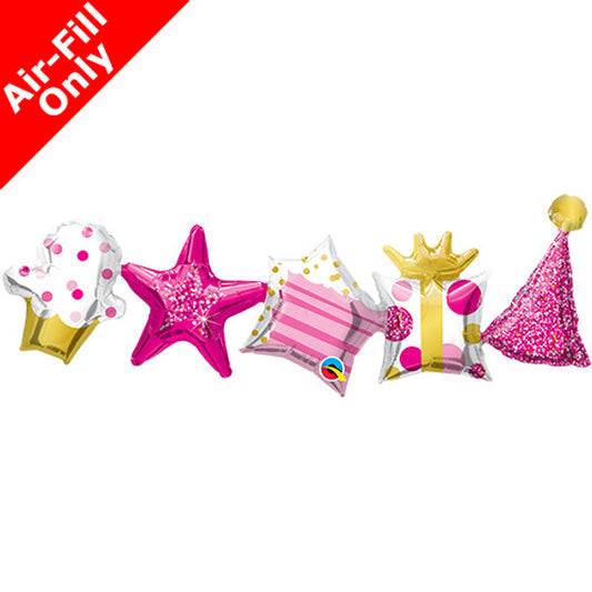 Pink Garland Balloon Air Fill Only