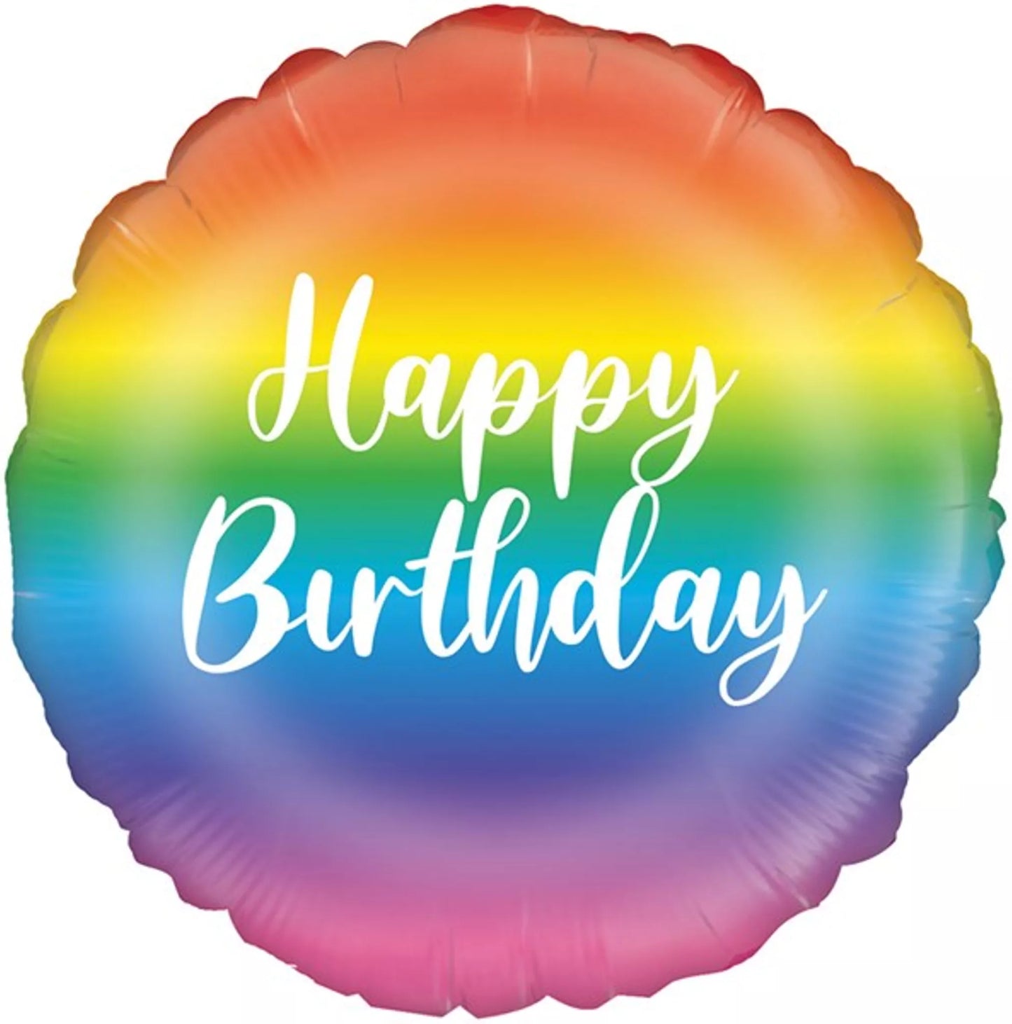 Colourful Rainbow Happy Birthday Foil Helium Balloon