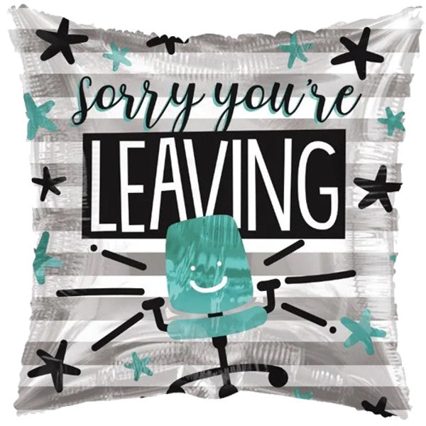 Sorry You're Leaving Foil Helium Balloon (choice of designs)