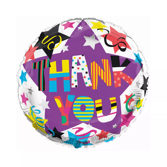 Thank You Foil Helium balloon (choice of designs)
