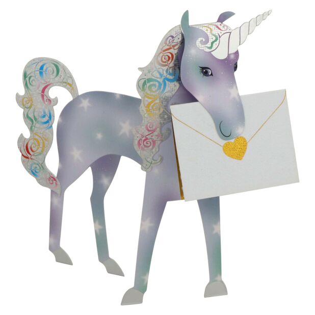 Special Delivery Card Unicorn 3D