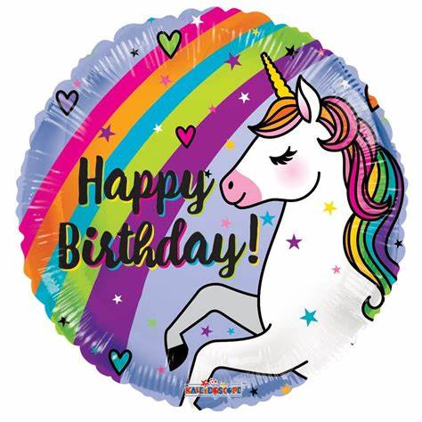 Happy Birthday Unicorn Helium Balloons