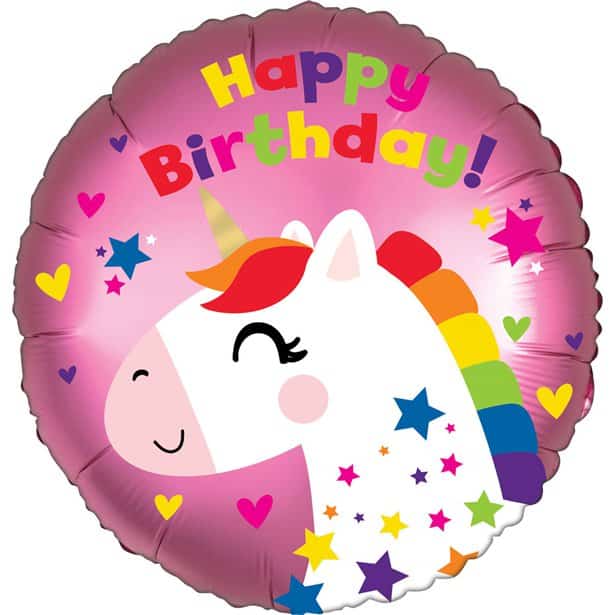 Happy Birthday Unicorn Helium Balloons