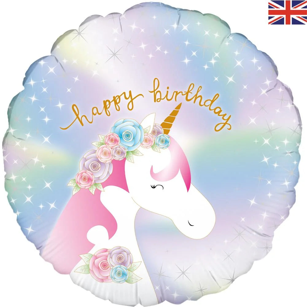 Happy Birthday Unicorn Helium Balloons