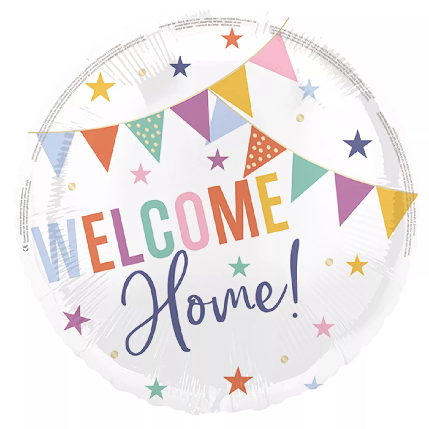 Welcome Home Foil Helium Balloon (choice of designs)